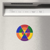 LGBTQ Pride Moderne Geometrische Regenboog Magneet (Insitu (Vaatwasser))