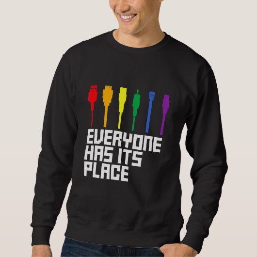 Lgbtq Pride Month-kabelconnector Trui (Voorkant)