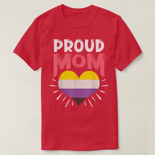 LGBTQ Pride Month Niet Binary Proud Mam Equality Q T-shirt (Design voorkant)