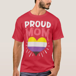 LGBTQ Pride Month Niet Binary Proud Mam Equality Q T-shirt