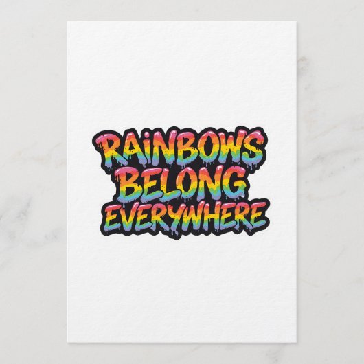 LGBTQ Pride-ontwerp – “Regenbogen horen overal thu Kaart (Voorkant)
