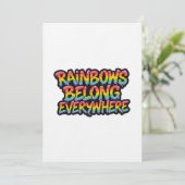 LGBTQ Pride-ontwerp – “Regenbogen horen overal thu Kaart (Staand voorkant)