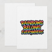 LGBTQ Pride-ontwerp – “Regenbogen horen overal thu Kaart (Voorkant / Achterkant)