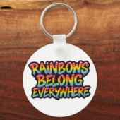 LGBTQ Pride-ontwerp – “Regenbogen horen overal thu Sleutelhanger (Achterkant)