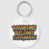 LGBTQ Pride-ontwerp – “Regenbogen horen overal thu Sleutelhanger (Achterkant)
