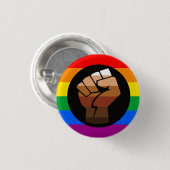 LGBTQ PRIDE (POC Fist Pride) Ronde Button 3,2 Cm (Voorkant /achterkant)