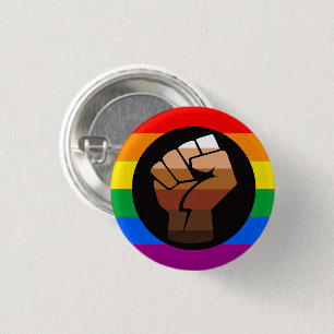 LGBTQ PRIDE (POC Fist Pride) Ronde Button 3,2 Cm