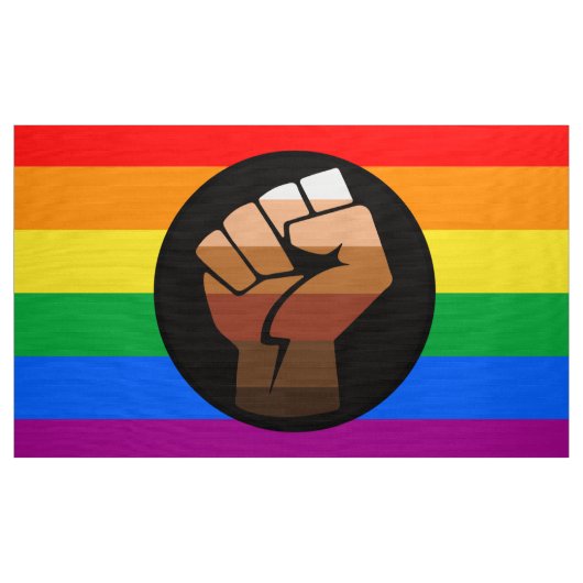 LGBTQ PRIDE (POC Fist Pride) Stof (Yard (91,4 cm))