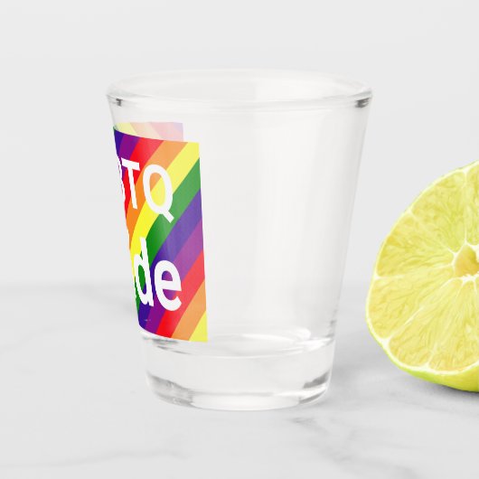 LGBTQ Pride Rainbow 6 Stripe Shot Glas (Rechts)