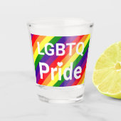 LGBTQ Pride Rainbow 6 Stripe Shot Glas (Voorkant)