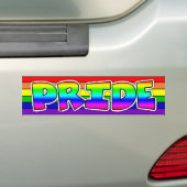 LGBTQ+ Pride Rainbow Car Bumpersticker (Op auto)
