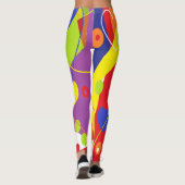 LGBTQ+ / PRIDE / Rainbow Cheerful Abstract Design Leggings (Achterkant)