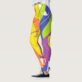 LGBTQ+ / PRIDE / Rainbow Cheerful Abstract Design Leggings (Links)