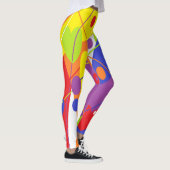 LGBTQ+ / PRIDE / Rainbow Cheerful Abstract Design Leggings (Rechts)