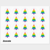 LGBTQ Pride Rainbow Colors kerstboom Ronde Sticker (Vel)