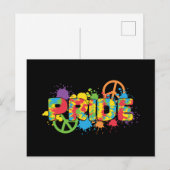 LGBTQ - Pride - Rainbow Colours Paint Splashes Briefkaart (Voorkant / Achterkant)