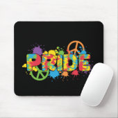 LGBTQ - Pride - Rainbow Colours Paint Splashes Muismat (Met muis)
