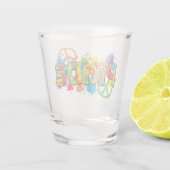 LGBTQ - Pride - Rainbow Colours Paint Splashes Shot Glas (Achterkant)