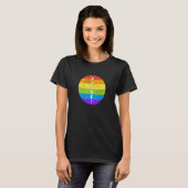 LGBTQ Pride Rainbow Flag Equality Gay Lesbian Tran T-shirt (Voorkant volledig)
