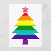 LGBTQ Pride Rainbow Flag kerstboom Feestdagenkaart (Voorkant)