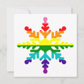 LGBTQ Pride Rainbow Flag Kerstmis Snowflake Feestdagenkaart (Voorkant)
