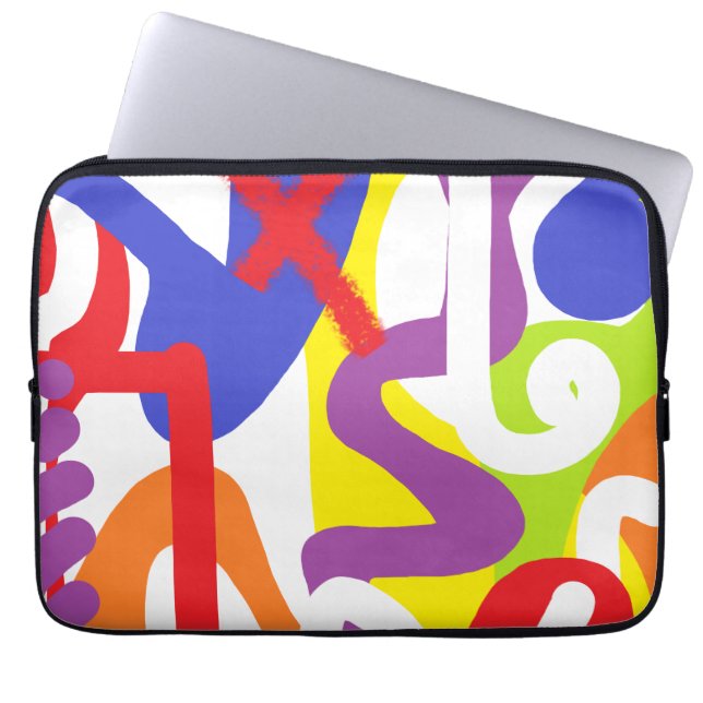 LGBTQ + PRIDE RAINBOW geïnspireerd abstract / geom Laptop Sleeve (Voorkant)