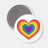 LGBTQ Pride Rainbow Heart Magneet (Voorkant / Achterkant)