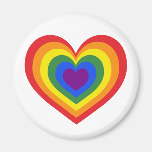 LGBTQ Pride Rainbow Heart Magneet