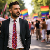 LGBTQ+ Pride Rainbow Hearts Stropdas