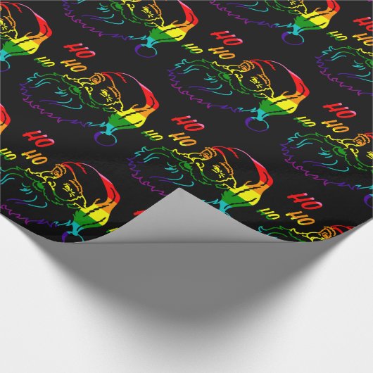 LGBTQ Pride Rainbow Kerstkerstcadeaubon Cadeaupapier (Hoek)