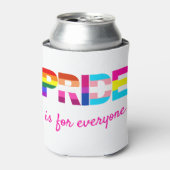 LGBTQ Pride Rainbow Kleuren Typografie Blikjeskoeler (Blikje Voorkant)