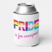 LGBTQ Pride Rainbow Kleuren Typografie Blikjeskoeler (Blikje Achterkant)