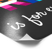 LGBTQ Pride Rainbow Kleuren Typografie Foto Afdruk (Hoek)