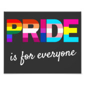 LGBTQ Pride Rainbow Kleuren Typografie Foto Afdruk (Voorkant)