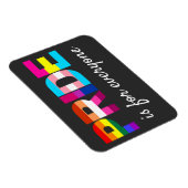 LGBTQ Pride Rainbow Kleuren Typografie Magneet (Rechterzijde)