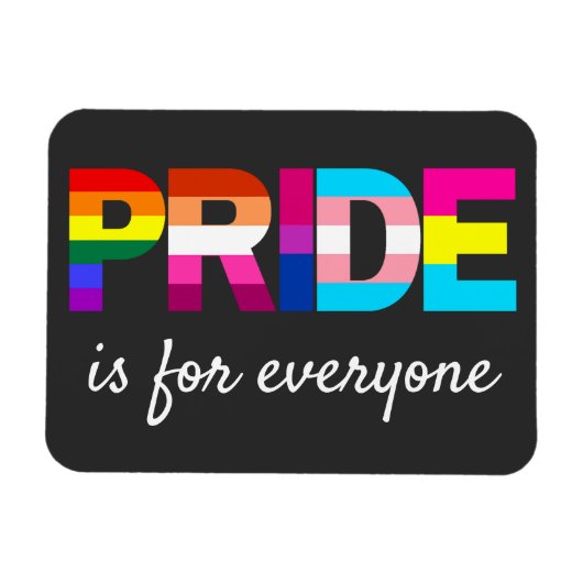 LGBTQ Pride Rainbow Kleuren Typografie Magneet (Horizontaal)