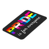 LGBTQ Pride Rainbow Kleuren Typografie Magneet (Linkerzijde)