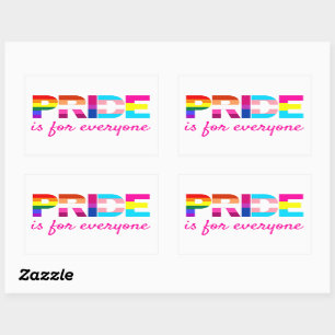 LGBTQ Pride Rainbow Kleuren Typografie Rechthoekige Sticker