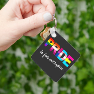 LGBTQ Pride Rainbow Kleuren Typografie Sleutelhanger