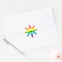 LGBTQ Pride Rainbow-kleuren voor kerstsnowflake