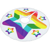 LGBTQ Pride Rainbow kleurige kerstster Kerstboom Rok (Gekanteld)