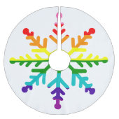 LGBTQ Pride Rainbow kleurrijke kerstsnowflake Kerstboom Rok (Voorkant)