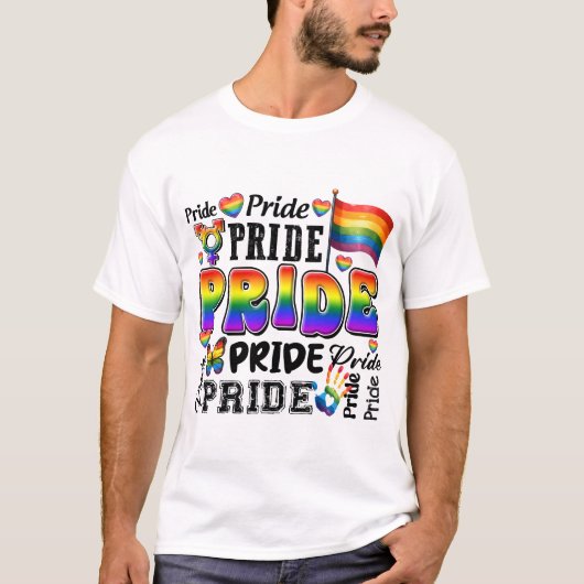 LGBTQ PRIDE RAINBOW LIEFDE EN STEUN T-SHIRT (Voorkant)