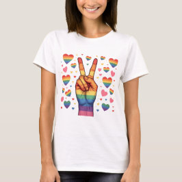 LGBTQ PRIDE RAINBOW LIEFDE EN STEUN T-SHIRT