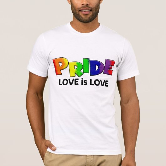 LGBTQ PRIDE RAINBOW LIEFDE EN STEUN T-SHIRT (Voorkant)