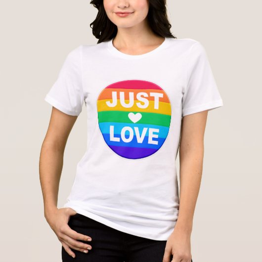 LGBTQ PRIDE RAINBOW LIEFDE EN STEUN Tri-Blend SHIRT (Voorkant)