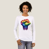 LGBTQ PRIDE RAINBOW LIEFDE EN STEUN Tri-Blend SHIRT (Voorkant)