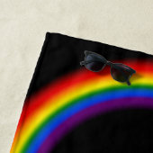 LGBTQ Pride Rainbow met aangepaste tekst Liefde is Strandlaken (In situ)