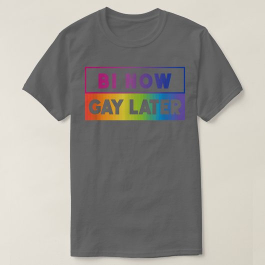 LGBTQ Pride Rainbow Month Bi, nu pas Biseual T-shirt (Design voorkant)