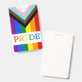 LGBTQ & Pride - Rainbow Progress Flag Badge (Voor- en achterkant)